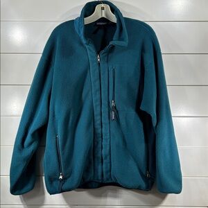 Patagonia Men's Green Fleece Jacket Full Zip Vintage VTG 90s Made in USA